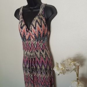 Loveappella colorful maxi dress small